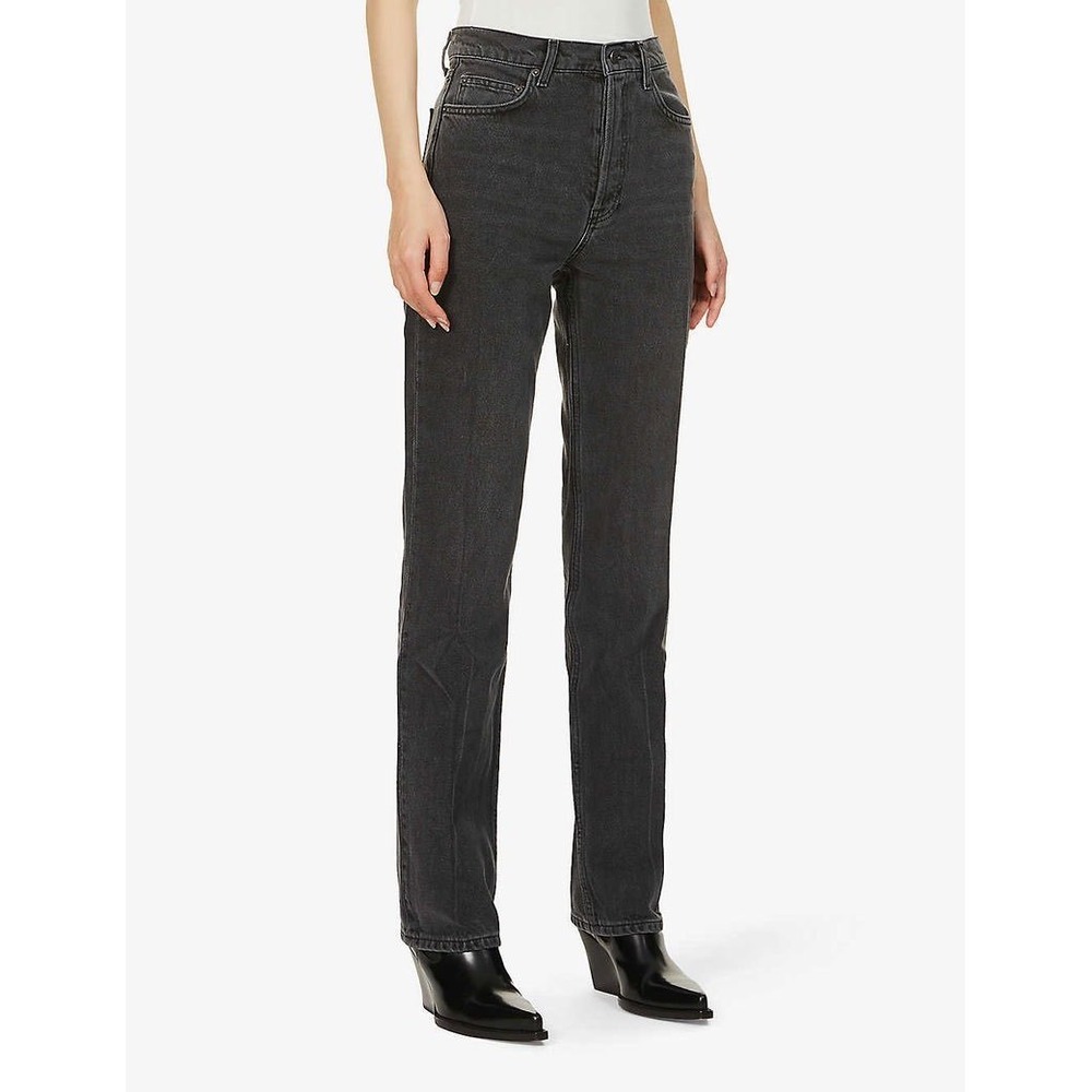 Reformation‎ Cynthia High Rise Straight Jeans Seattle Wash Black Denim 29